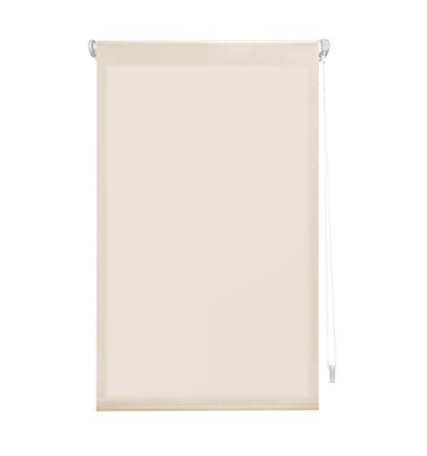 Blindecor Aure | Lichtdurchlässiges Rollos für Fenster und tür ohne bohren mit klämmträger - Beige, 107 x 180 cm (BxH) | Stoffgröße 104 x 175 cm | rollo klemmfix lichtdurchlässig von Blindecor