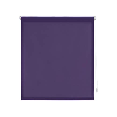 Blindecor Aure | Lichtdurchlässiges Rollos für Fenster und tür ohne bohren mit klämmträger - Violett, 37 x 180 cm (BxH) | Stoffgröße 34 x 175 cm | rollo klemmfix lichtdurchlässig von Blindecor