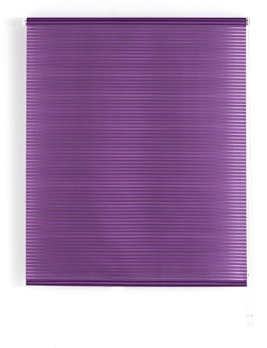 blindecor L200 – Rollo durchscheinend liniert 120 x 180 cm violett von Blindecor