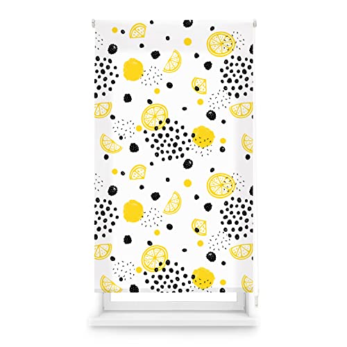 Blindecor Transparentes Rollo mit Digitaldruck für Küche, Limonade, Rollo 90 x 180 cm (Breite x Höhe), Stoffgröße 87 x 175 cm, Digitaldruck von Blindecor