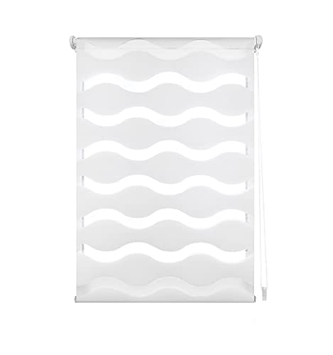 Blindecor - Luna doppelrollo klemmfix ohne bohren - Weiß - 72 x 150 cm von Blindecor