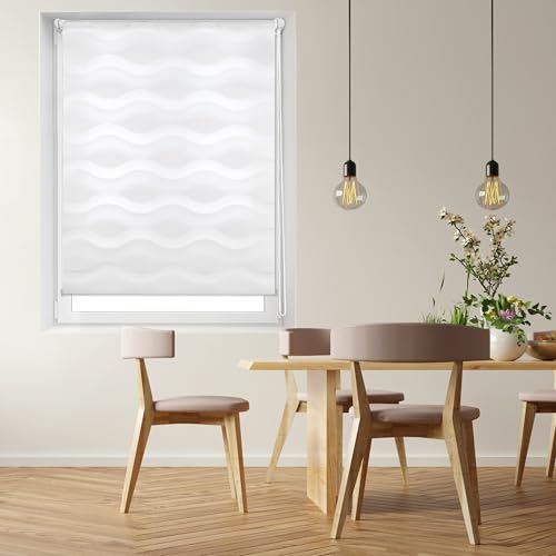 Blindecor - Luna doppelrollo klemmfix ohne bohren - Weiß - 72 x 150 cm von Blindecor