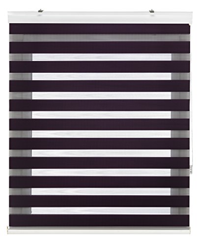 Blindecor Vela | Rollo nacht und tag premium mit galerie | Violett, doppelrollo 140 x 180 cm (BxH) | Stoffgröße 137 x 175 cm | Elegantes Tag und Nacht rollo Blindecor Vela | Rollo nacht und tag premium mit galerie | Violett, doppelrollo 140 x 180 cm (BxH) | Stoffgröße 137 x 175 cm | Elegantes Tag und Nacht rollo von Blindecor