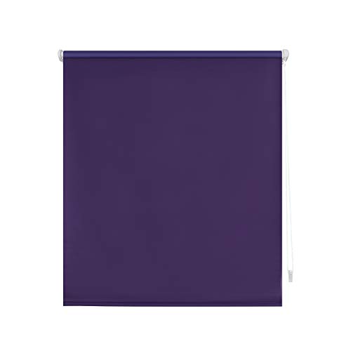 Blindecor Zeus | Verdunklungsrollo ohne bohren - Violett, 107 x 180 cm (BxH) | Stoffgröße 104 x 175 cm. Klemmfix thermorollo für fenster von Blindecor