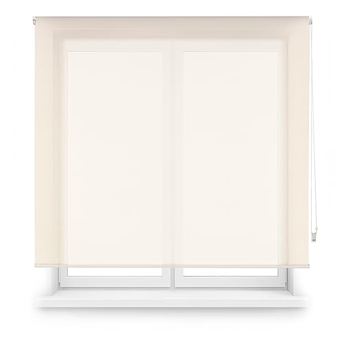 Blindecor Premium Verdunkelungsrollo nach Maß | Farbe Beige | Rollo 100 x 170 cm (Breite x Höhe) Stoffgröße 97 x 165 cm | Rollo zum Aufrollen, mit 38 mm Rohr, robuster und eleganter von Blindecor