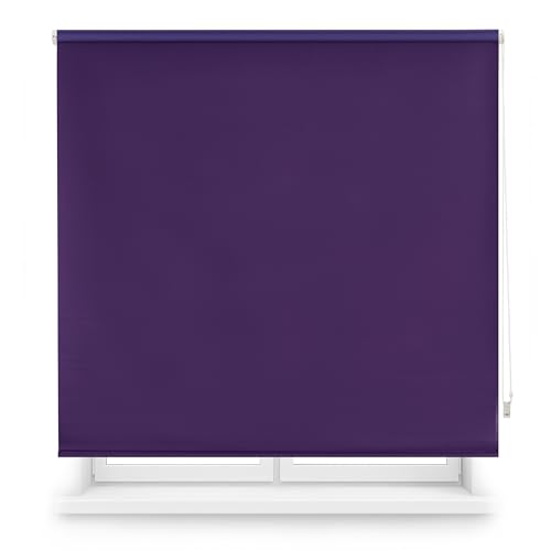 Blindecor Premium Verdunkelungsrollo nach Maß | Violett | 100 x 165 cm (Breite x Höhe) Stoffgröße 97 x 160 cm | Verdunkelungsrollo mit 38 mm Rohr, robuster und eleganter von Blindecor