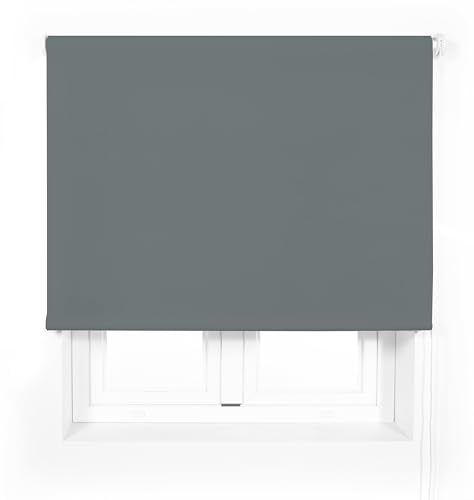 Blindecor Premium lichtdurchlässiges Rollo nach Maß | Pastellgrau | Rollo 85 x 165 cm (Breite x Höhe) Stoffgröße 82 x 160 cm | lichtdurchlässiges Rollo mit 38 mm Rohr, robuster und eleganter von Blindecor