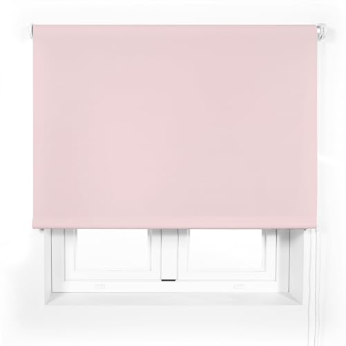 Blindecor Transparentes Premium-Rollo nach Maß, Rosa, 65 x 165 cm (B x H), Stoffgröße 62 x 160 cm, lichtdurchlässiges Rollo mit 38 mm Rohr, robuster und eleganter von Blindecor