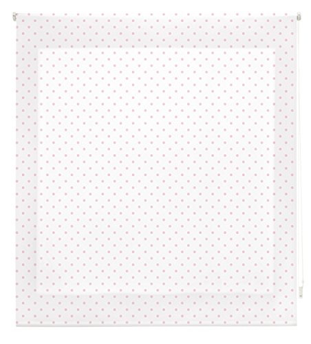 blindecor Rollo Flecken, Textil, weiß rosa, 150 x 180 cm blindecor Rollo Flecken, Textil, weiß rosa, 150 x 180 cm von Blindecor