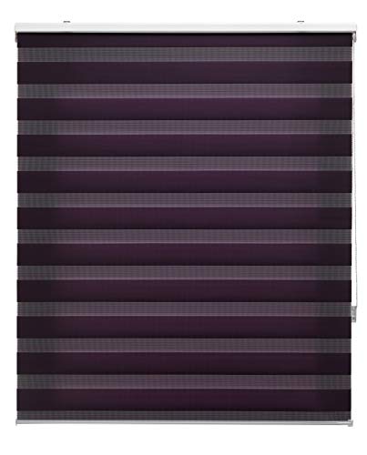 Blindecor | Nacht und Tag Rollo nach Maß | Doppelschicht | Lila | 80 x 250 cm (BxH) Stoffgröße 77 x 245 cm | Fensterrollos Blindecor | Nacht und Tag Rollo nach Maß | Doppelschicht | Lila | 80 x 250 cm (BxH) Stoffgröße 77 x 245 cm | Fensterrollos von Blindecor