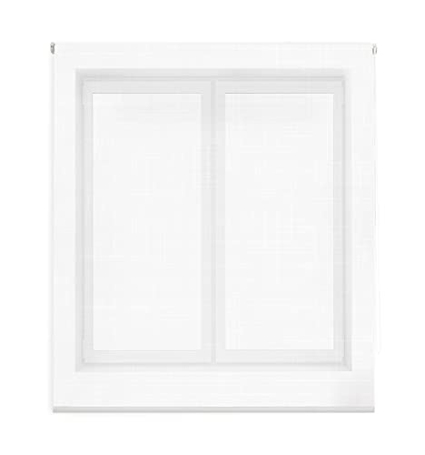 Blindecor Rollo, Weiß, 90 x 180 cm, Polyester, Lichtfilterung, Manuell, Fenster, Inkl. Montagezubehör & Kindersicherung von Blindecor