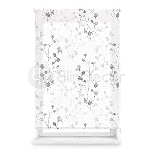 Blindecor Blumen | lichtdurchlässiges Rollo mit Digitaldruck | Modell Bloom | 110 x 180 cm (Breite x Höhe) Stoffgröße 107 x 175 cm | Fensterrollos von Blindecor