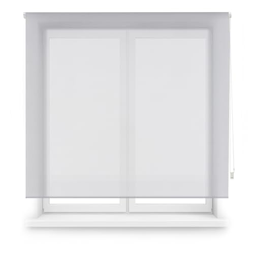 Blindecor Screen Premium Rollo nach Maß | Farbe Grau | Rollo 105 x 170 cm (Breite x Höhe) | Stoffgröße 102 x 165 cm | Rollo Screen mit 38 mm Rohr | robuster und eleganter von Blindecor