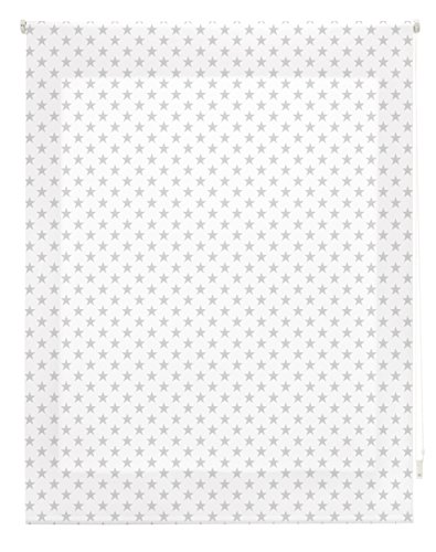 blindecor Stars Rollo, Stoff, Grau, 140 x 250 cm von Blindecor