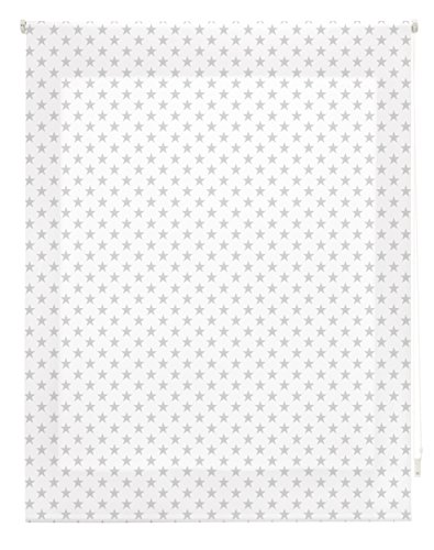 blindecor Stars Rollo, Stoff, Grau, 160 x 250 cm von Blindecor