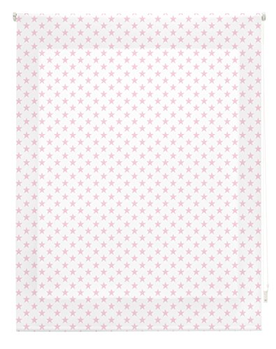 blindecor Stars Rollo, Stoff, Pink, 100 x 180 cm blindecor Stars Rollo, Stoff, Pink, 100 x 180 cm von Blindecor