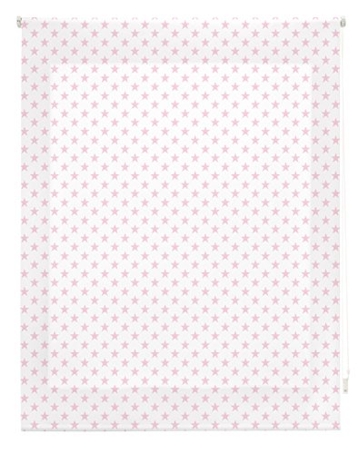 blindecor Stars Rollo, Stoff, Pink, 100 x 180 cm von Blindecor