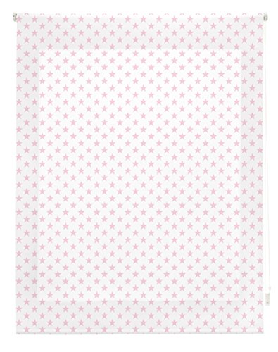 blindecor Stars Rollo, Stoff, Pink, 100 x 250 cm von Blindecor