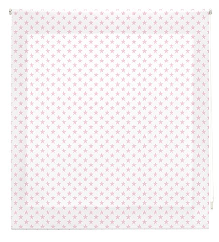 blindecor Stars Rollo, Stoff, Pink, 150 x 180 cm von Blindecor