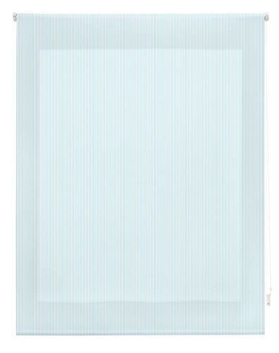 blindecor Streifen Rollo, Stoff, Türkis, 100 x 250 cm von Blindecor