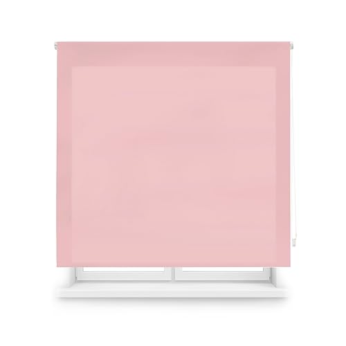 Blindecor Transparentes Rollo nach Maß, Rollo nach Maß, Rosa, 150 x 175 cm (Breite x Höhe), Stoffgröße 147 x 170 cm, lichtdurchlässiges Rollo für Fenster von Blindecor