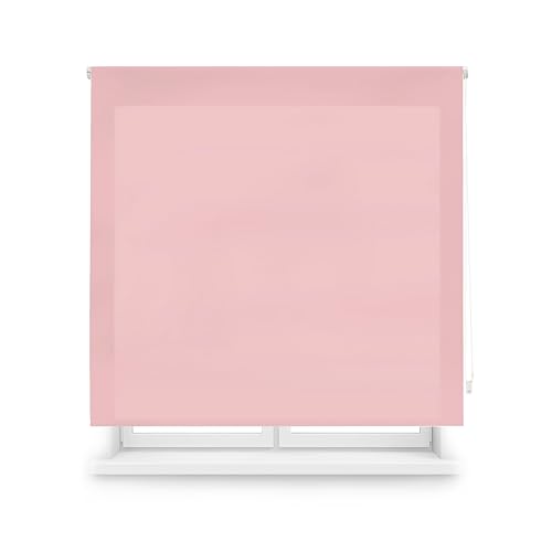 Blindecor Transparentes Rollo nach Maß | Rollo nach Maß | Rosa | 110 x 175 cm (Breite x Höhe) Stoffgröße 107 x 170 cm | Durchscheinende Rollos für Fenster von Blindecor