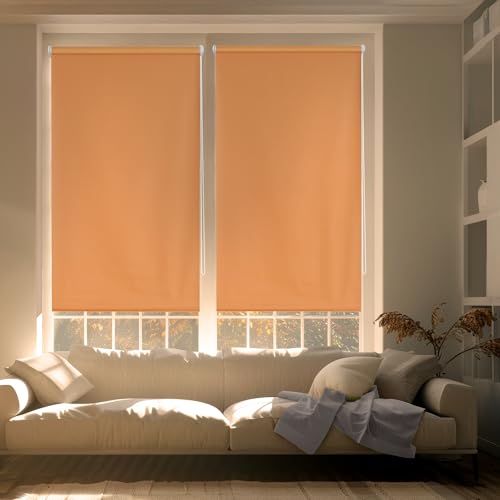 Blindecor Zeus | Verdunklungsrollo ohne bohren - Orange, 67 x 180 cm (BxH) | Stoffgröße 64 x 175 cm. Klemmfix thermorollo für fenster Blindecor Zeus | Verdunklungsrollo ohne bohren - Orange, 67 x 180 cm (BxH) | Stoffgröße 64 x 175 cm. Klemmfix thermorollo für fenster von Blindecor