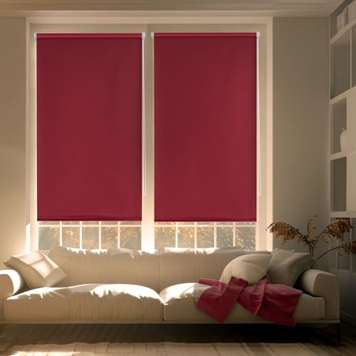 Blindecor Zeus | Verdunklungsrollo ohne bohren - Bordeauxrot, 37 x 180 cm (BxH) | Stoffgröße 34 x 175 cm. Klemmfix thermorollo für fenster Blindecor Zeus | Verdunklungsrollo ohne bohren - Bordeauxrot, 37 x 180 cm (BxH) | Stoffgröße 34 x 175 cm. Klemmfix thermorollo für fenster von Blindecor