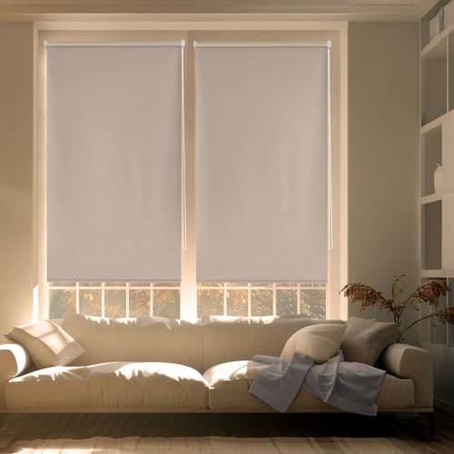 Blindecor Zeus | Verdunklungsrollo ohne bohren - Hellbraun, 87 x 180 cm (BxH) | Stoffgröße 84 x 175 cm. Klemmfix thermorollo für fenster Blindecor Zeus | Verdunklungsrollo ohne bohren - Hellbraun, 87 x 180 cm (BxH) | Stoffgröße 84 x 175 cm. Klemmfix thermorollo für fenster von Blindecor