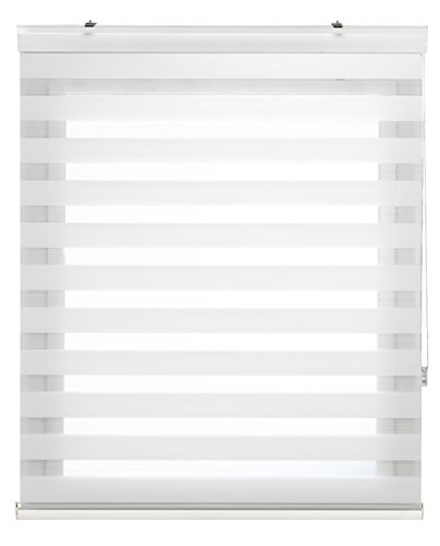 Blindecor Vela | Rollo nacht und tag premium mit galerie | Nicht-gerade weiss, doppelrollo 100 x 180 cm (BxH) | Stoffgröße 97 x 175 cm | Elegantes Tag und Nacht rollo Blindecor Vela | Rollo nacht und tag premium mit galerie | Nicht-gerade weiss, doppelrollo 100 x 180 cm (BxH) | Stoffgröße 97 x 175 cm | Elegantes Tag und Nacht rollo von Blindecor