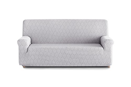 blindecor Picasso Sofabezug, 1 Sitzer elastischer Stoff 90x70x100 cm Perlgrau von Blindecor