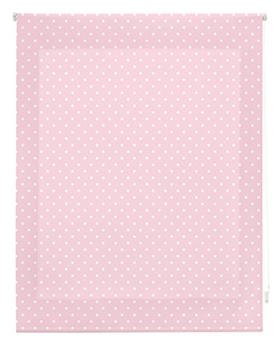 blindecor Rollo Flecken, Stoff, Pink, 130 x 180 cm von Blindecor