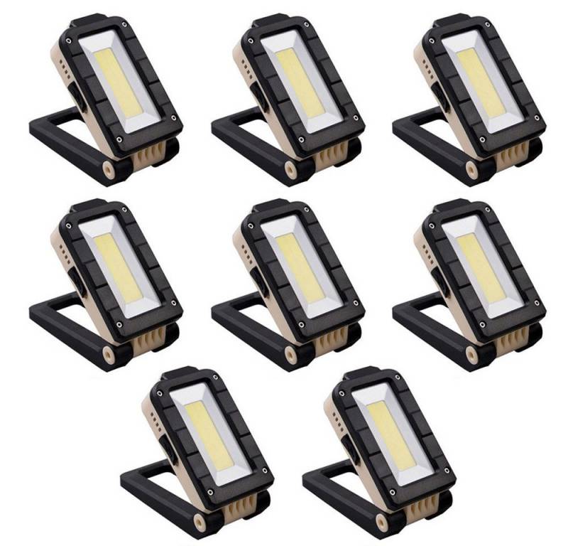 BlingBin Arbeitsleuchte COB Inspektionsleuchten Faltbare LED Werkstattlampe Taschenlampe, 180°Ausklappbaren Hakens, LED fest integriert, LED-Scheinwerferblende – COB-Blendlicht – COB-Rotlicht – COB-Rotlichtblitz, mit Magnetfuß und Haken für Reparatur, Stromausfällen, Camping von BlingBin