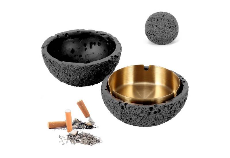 BlingBin Aschenbecher Mode-Mülleimer Beton+Innenzylinder Aus Metall, Kann zur Reinigung demontiert werden von BlingBin