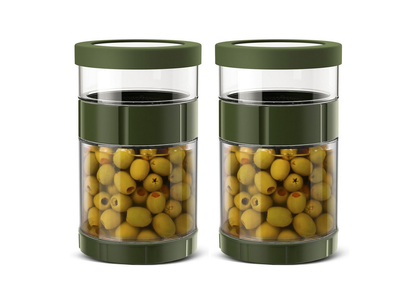 BlingBin Aufbewahrungsdose Flip Einmachglas Flip Gurkenglas mit Sieb und Deckel 1500ml (2er Set, 2 St., 1500ml), Glas-Kimchi-Behälter,Sanduhr Gurkenglas 2025 Geschenk von BlingBin