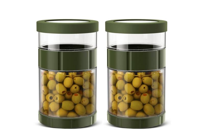 BlingBin Aufbewahrungsdose Flip Einmachglas Flip Gurkenglas mit Sieb und Deckel 1500ml (2er Set, 2 St., 1500ml), Glas-Kimchi-Behälter,Sanduhr Gurkenglas 2025 Geschenk von BlingBin