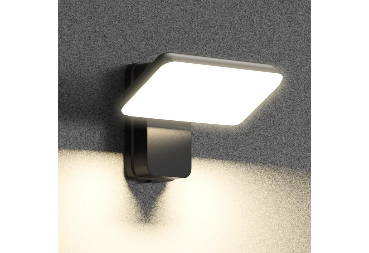 BlingBin Außen-Wandleuchte Außenlampe Wasserdicht IP65 Innen/Außen mit Schwenkbar LED Panel, schwenkbar, LED fest integriert, Warmweiß, Warmweiß 3000K Außenwandleuchte für Garten Terrasse BlingBin Außen-Wandleuchte Außenlampe Wasserdicht IP65 Innen/Außen mit Schwenkbar LED Panel, schwenkbar, LED fest integriert, Warmweiß, Warmweiß 3000K Außenwandleuchte für Garten Terrasse von BlingBin