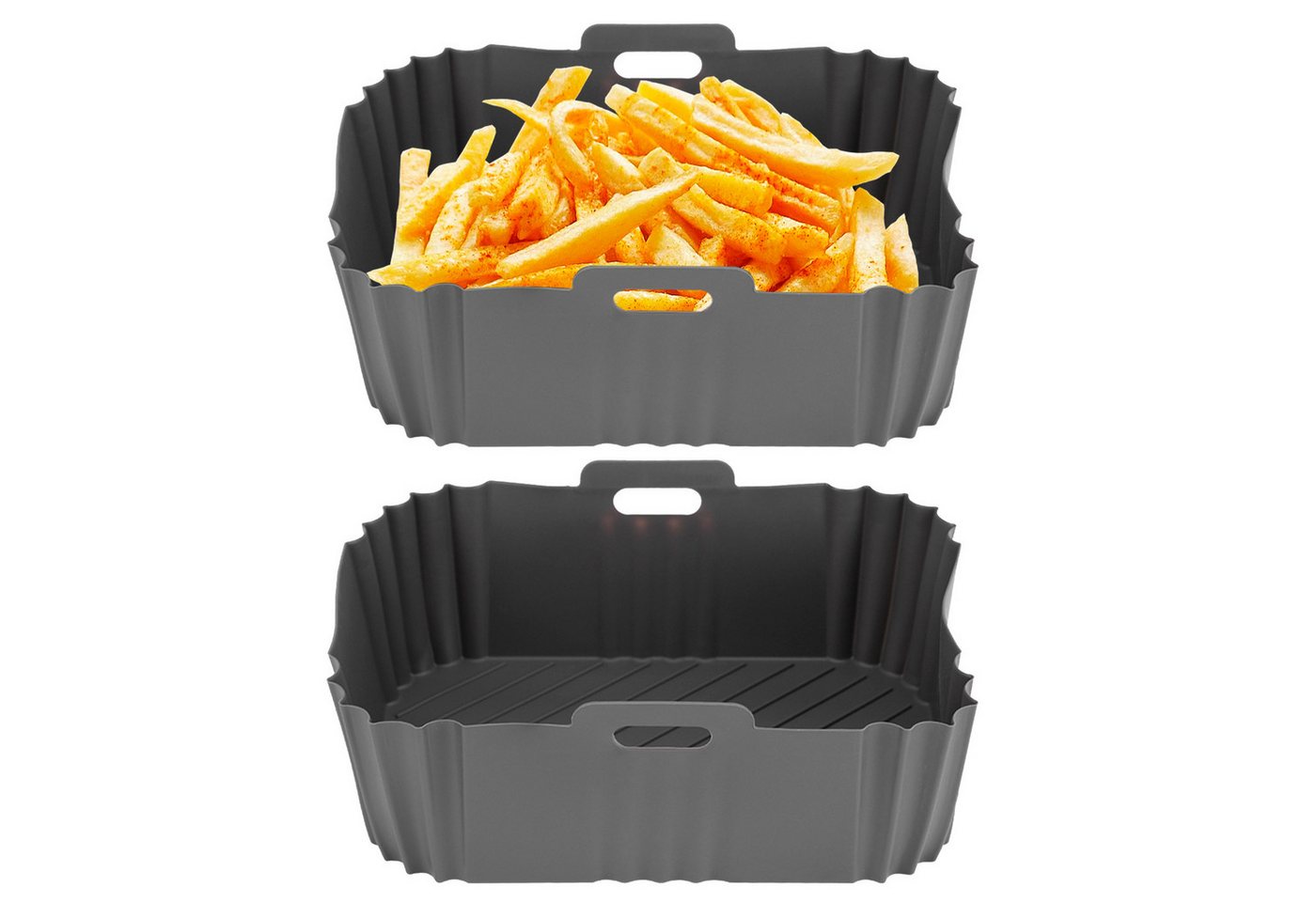 BlingBin Backform Silikonform für Ninja AF300/AF400 Heißluftfritteusen, (1er Set 2-tlg), 2 Stück wiederverwendbare Backform Mit Griffe von BlingBin
