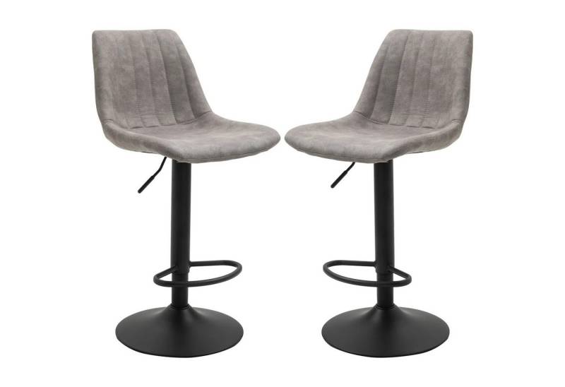 BlingBin Barhocker 2er Set, Gepolstert Barstuhl, Höhenverstellbar Küchenstühle (1er set, 2 St., 43L x 46.5W x 89-110H cm), mit Fußstütze, 360° Drehbar, Tresenhocker für Küche, Wohnzimmer von BlingBin
