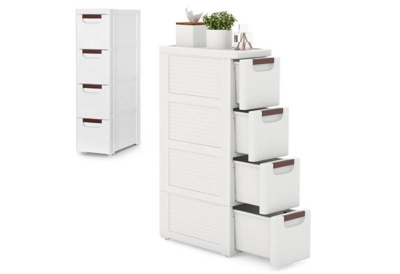 BlingBin Beistellwagen Schmaler Nischenschrank auf Rollen Rollschrank mit 4/5 Schubladen, (1er Set, 1 St., 42 x 19 x 74 cm), Nischenwagen Nischenregal Apothekerschrank Badezimmerschrank von BlingBin