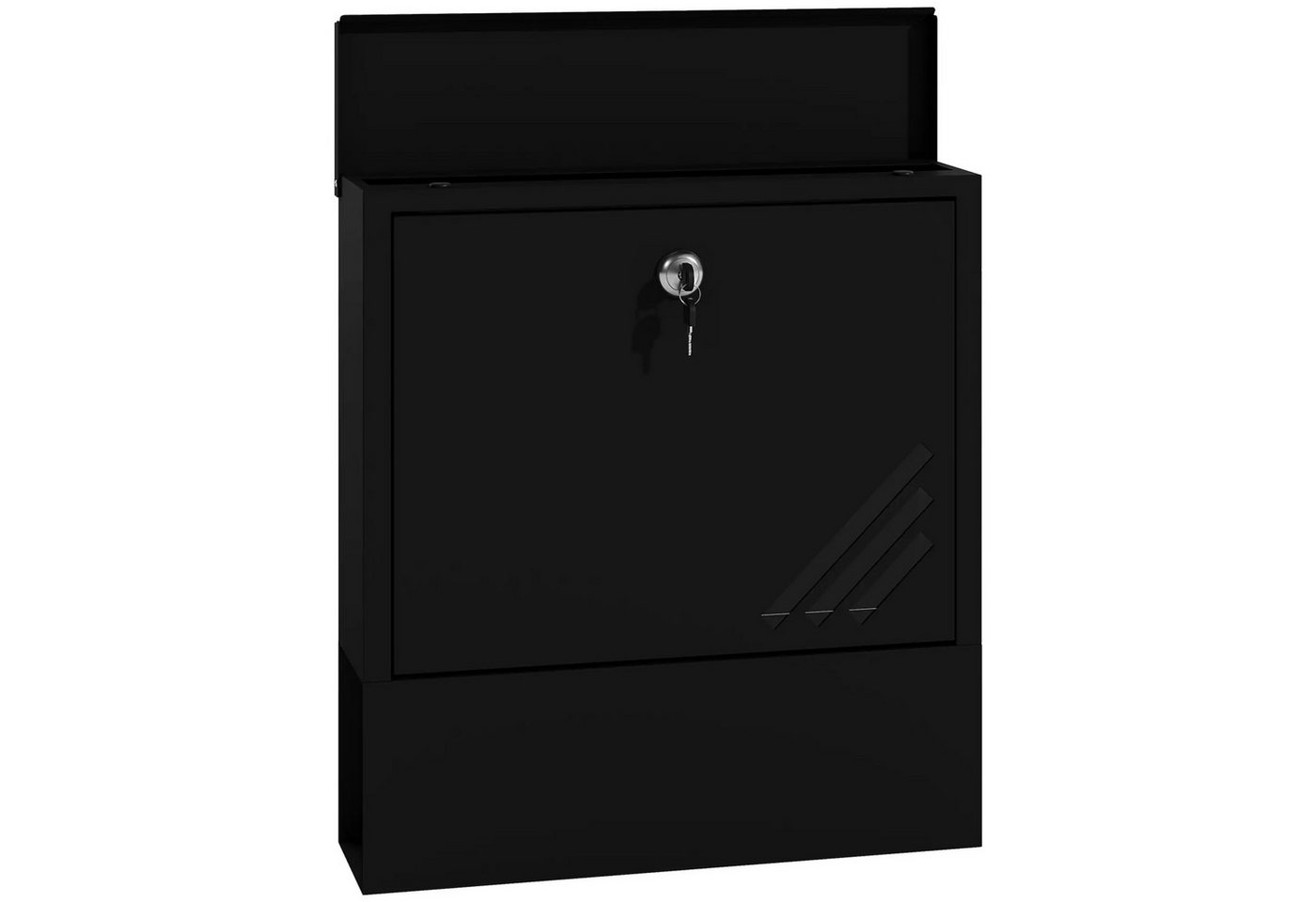 BlingBin Briefkasten Postkasten Wandbriefkasten mit Schloss, Deckel (1er Set, 1-St., 30cm x 8,5cm x 32,5cm), Wandmontage Briefkasten für Haus Outdoor von BlingBin