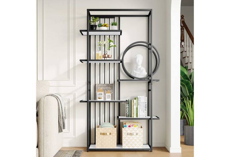 BlingBin Bücherregal Metallregal im modernen Stil, solides Stahlrohr, geometrische Struktur, 1 Set 1-tlg., mehrstufiges, runde, für die Inneneinrichtung von BlingBin