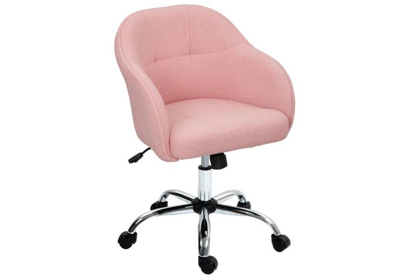 BlingBin Bürostuhl Ergonomisch Schreibtischstuhl Drehstuhl Höhenverstellbarer Bürostuhl (1er set, 1 St), mit WippfunktionTeddysamtoptik, Schminkstuhl für Schlafzimmer von BlingBin