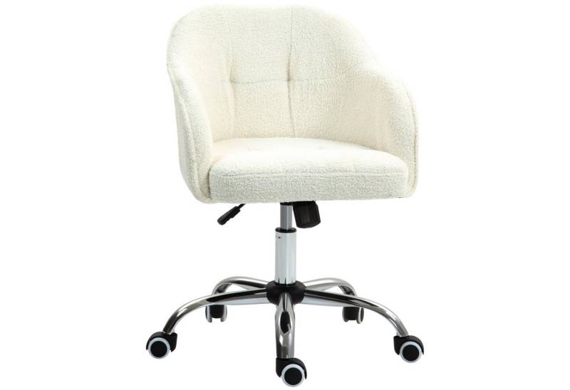 BlingBin Bürostuhl Ergonomisch Schreibtischstuhl Drehstuhl Höhenverstellbarer Bürostuhl (1er set, 1 St), mit WippfunktionTeddysamtoptik, Schminkstuhl für Schlafzimmer von BlingBin