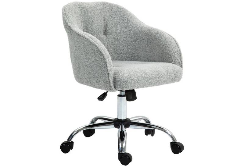 BlingBin Bürostuhl Ergonomisch Schreibtischstuhl Drehstuhl Höhenverstellbarer Bürostuhl (1er set, 1 St), mit WippfunktionTeddysamtoptik, Schminkstuhl für Schlafzimmer von BlingBin