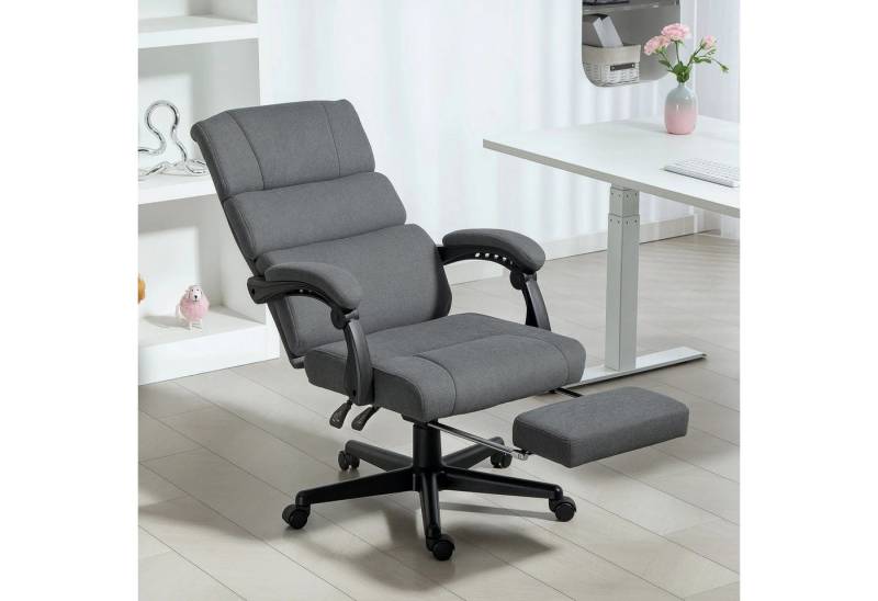 BlingBin Bürostuhl Polsterstuhl (Samt-Optik,höhenverstellbar,mit rollbar, 1 St), 68,5x56x115cm,Grau von BlingBin