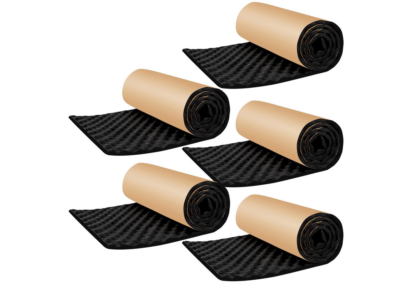 BlingBin Dämmplatte Auto Schallschutzmatte Isoliermatte Dämmung Schalldämmung Schallschutz, (1er Set, 5-St., 5tlg), 200*50*2cm Wärmedämmungsschaum Schallabsorptionsmatte selbstklebend von BlingBin