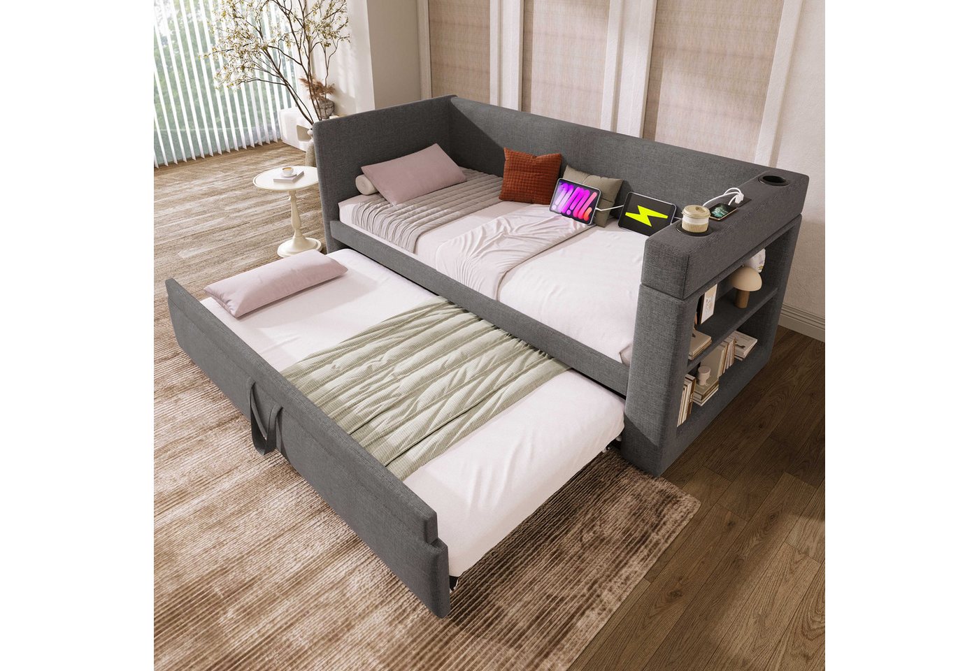 BlingBin Daybett Einzelbett Schlafsofa (1 tlg), Flexibles Sofa für Gäste- und Wohnzimmer von BlingBin