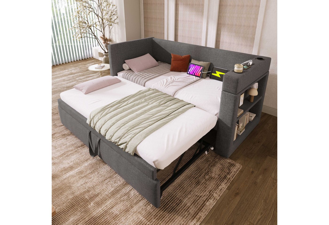 BlingBin Daybett Einzelbett Schlafsofa (1 tlg), Flexibles Sofa für Gäste- und Wohnzimmer von BlingBin