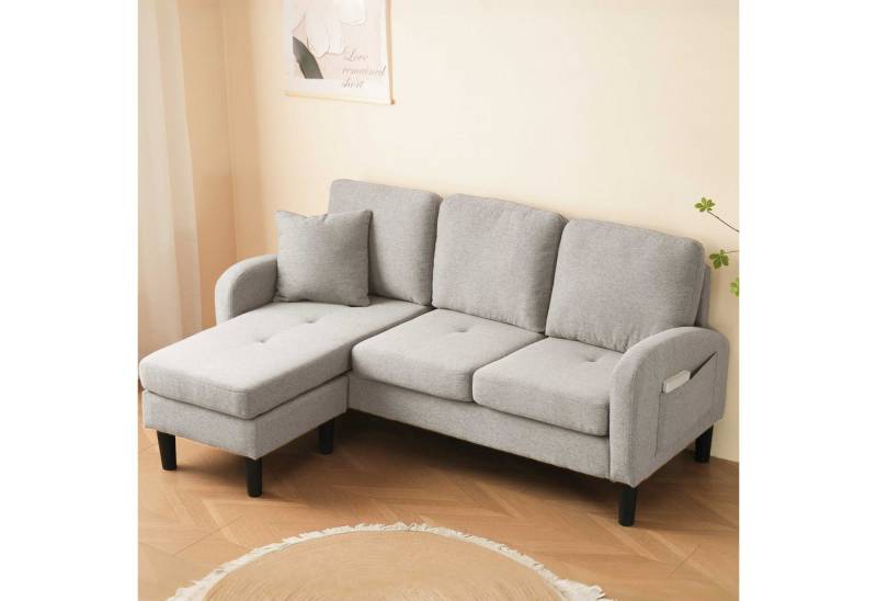 BlingBin Ecksofa L-förmiges Sofa 3-Sitzer mit Chaiselongue, Flexibel kombinierbares Sofa aus atmungsaktivem Baumwoll-Leinen 1 Teile, robustem Gestell und komfortabler Polsterung für Wohnungen und Büros BlingBin Ecksofa L-förmiges Sofa 3-Sitzer mit Chaiselongue, Flexibel kombinierbares Sofa aus atmungsaktivem Baumwoll-Leinen 1 Teile, robustem Gestell und komfortabler Polsterung für Wohnungen und Büros von BlingBin